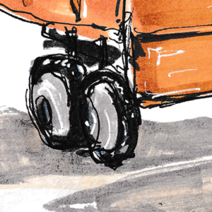 A close up view of "Tractor"